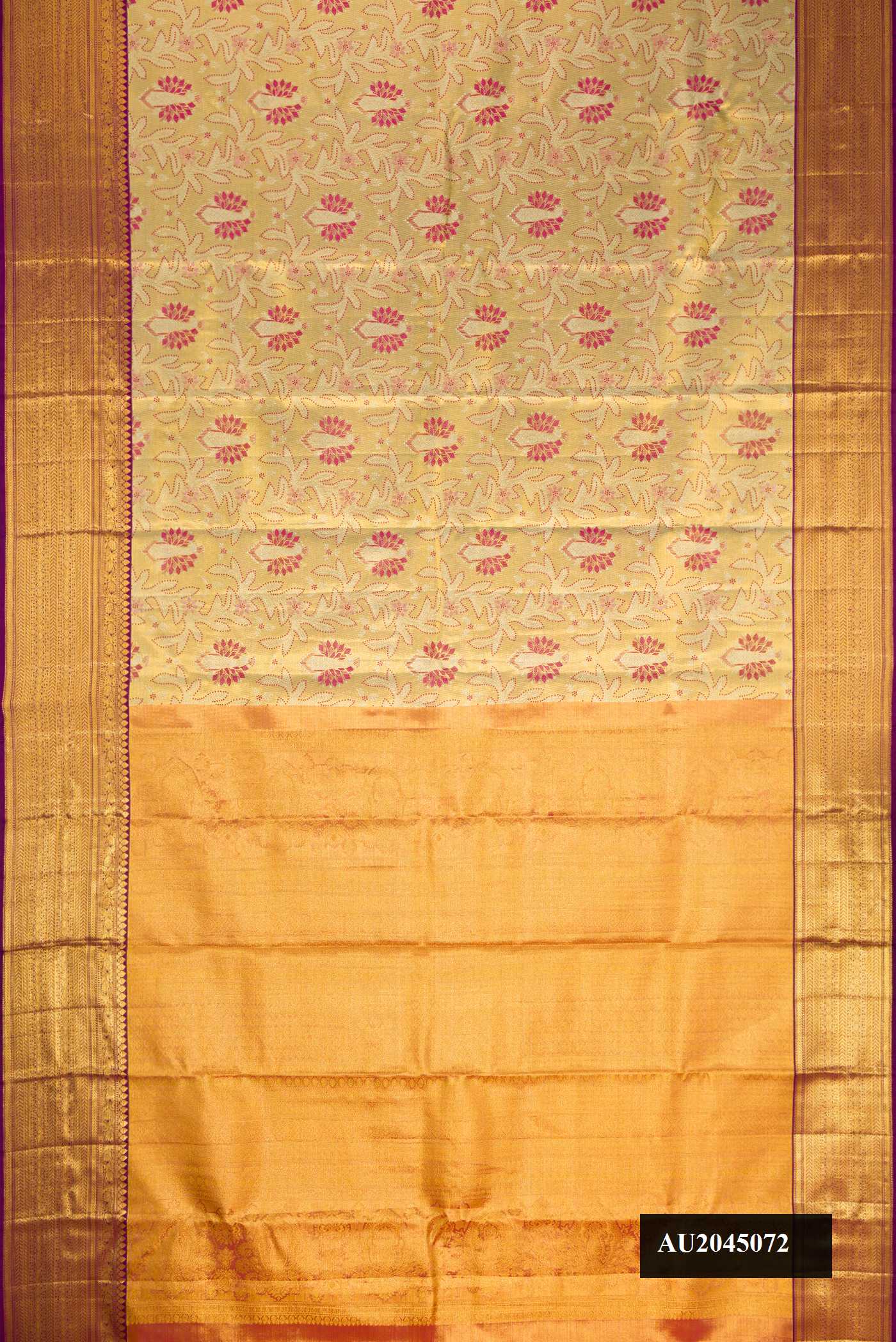 Dark Mauve Dual Tone Kanchipuram Tissue Silk Saree