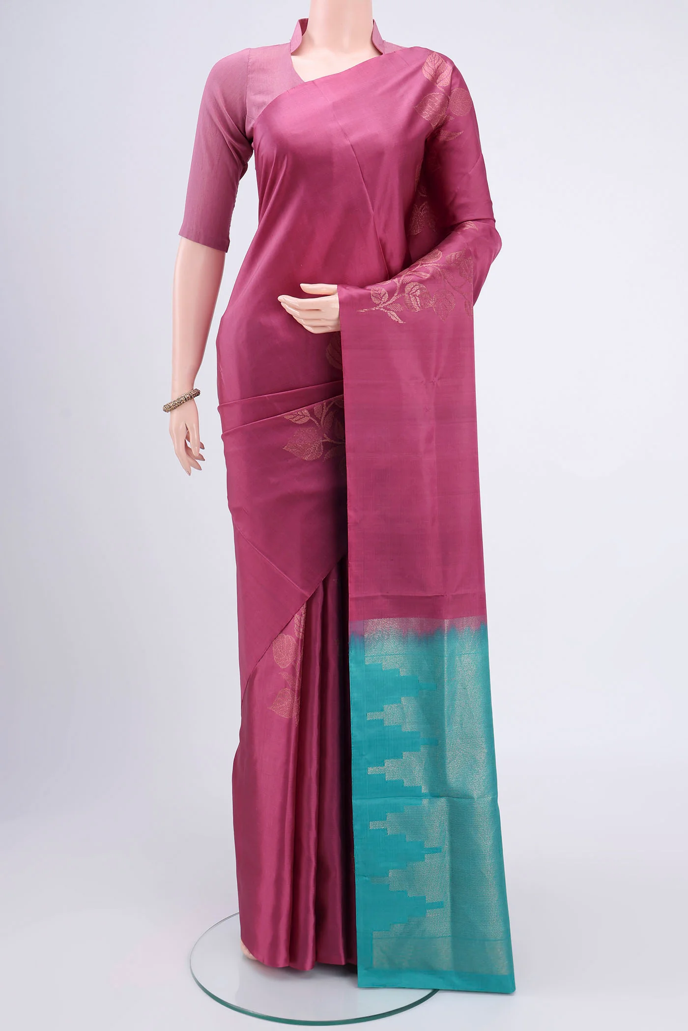 Light Magenta Soft Silk Saree