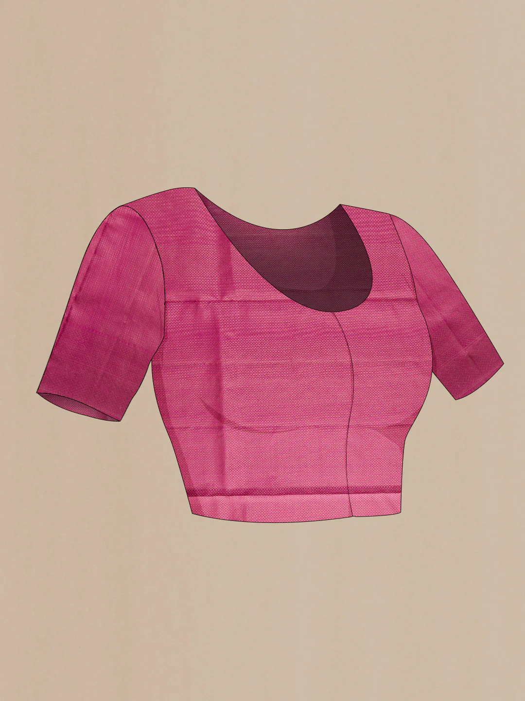 Magenta Soft Silk Saree - Image 5