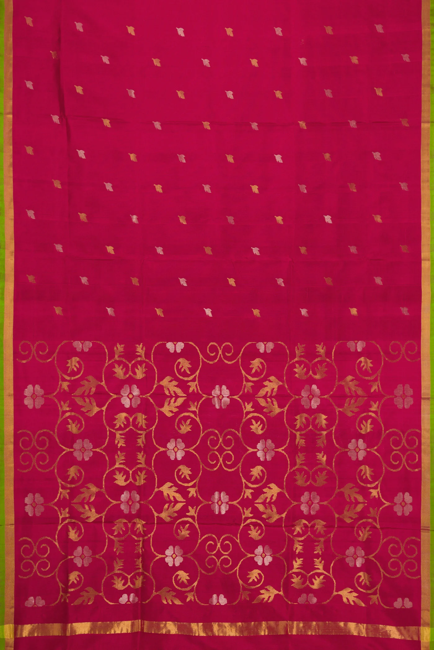 Dark Mauve Dual Tone Uppada Silk Saree - Image 6