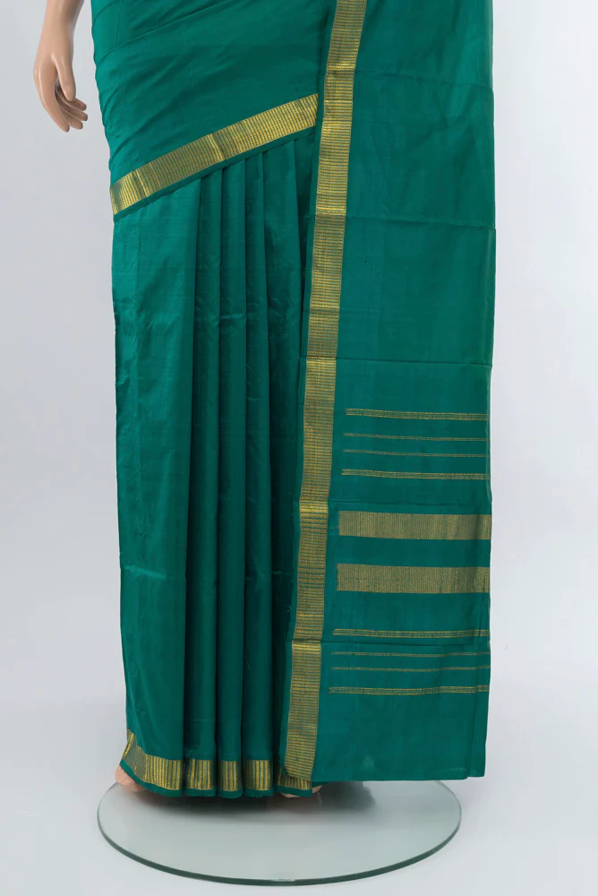 Green Kanjivaram Silk Saree - Image 3