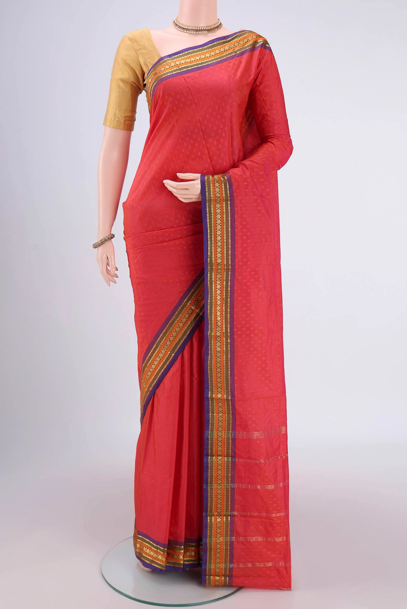 Coral Bangalore Silk Saree