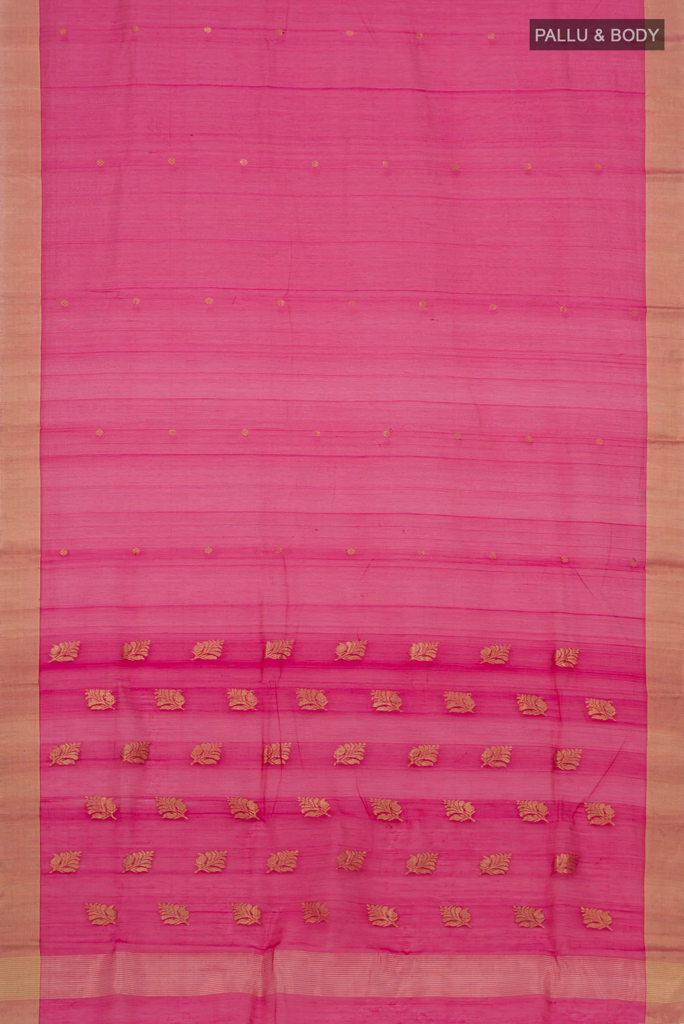 Pink Chanderi Silk Cotton Saree - Image 5