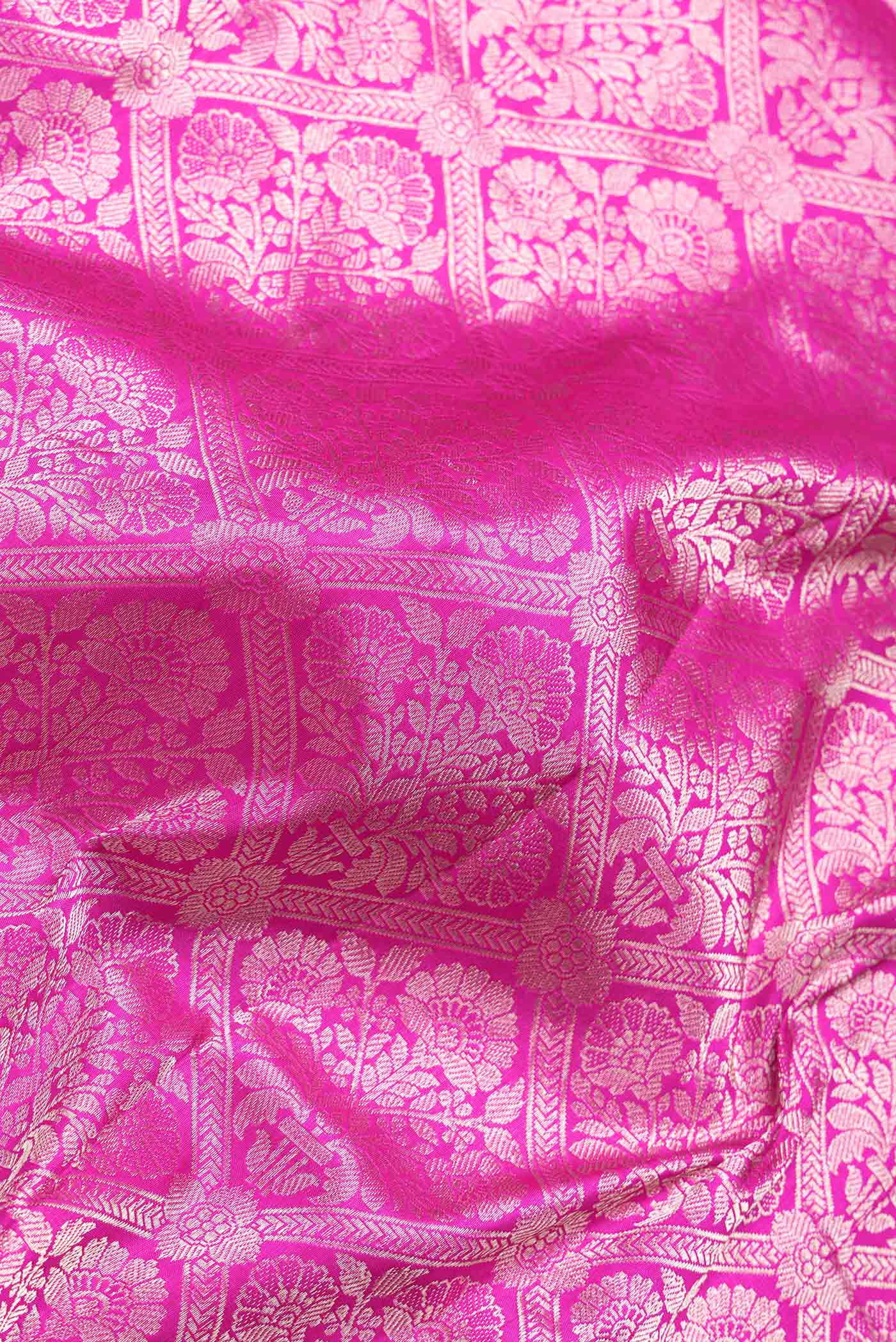 Rani Pink Banarasi Silk Saree - Image 2