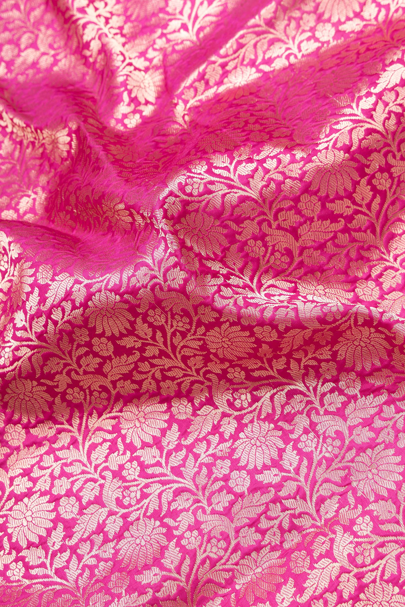 Dark Pink Banarasi Silk Saree - Image 2