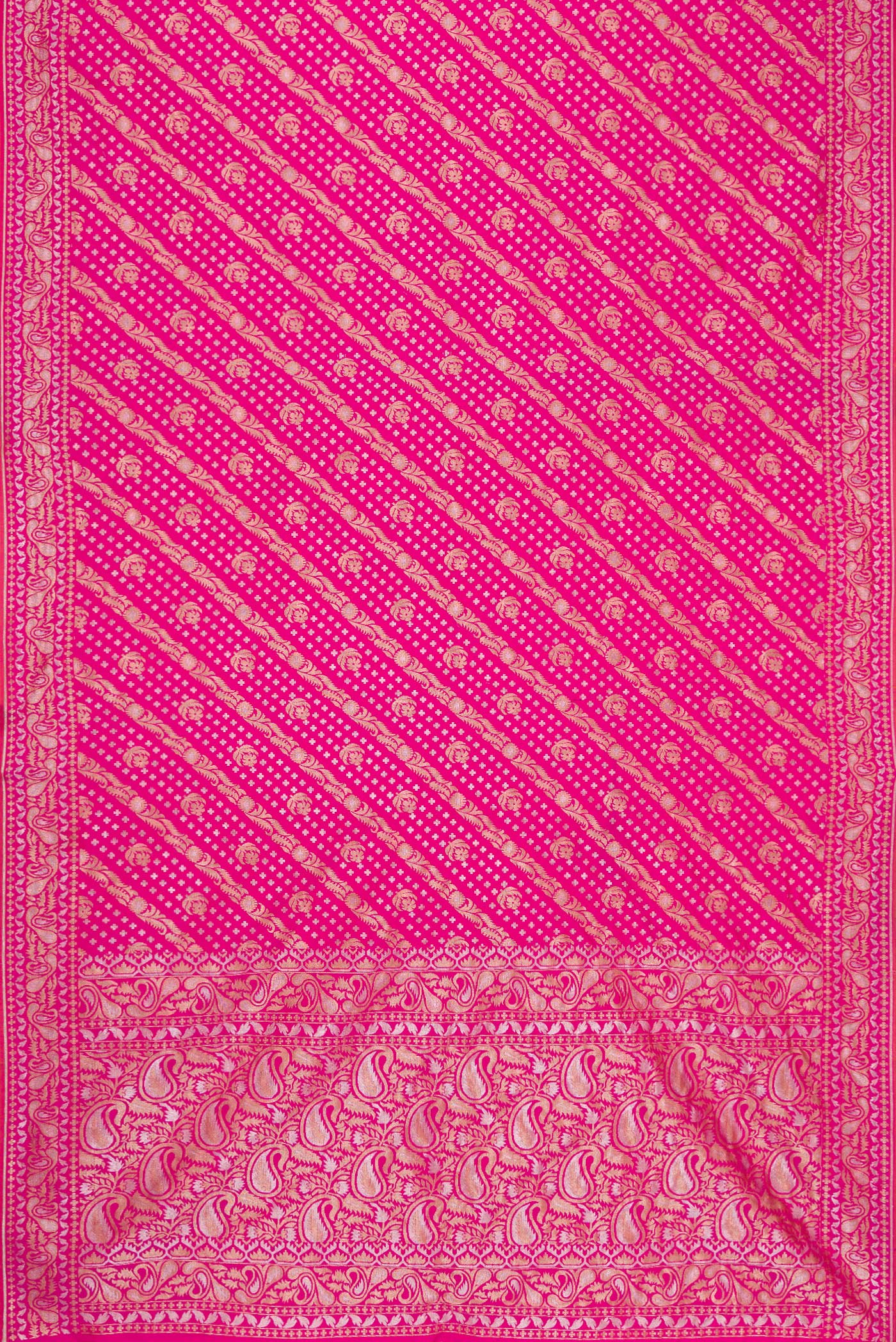Rani Pink Blended Banarasi Silk Saree - Image 3