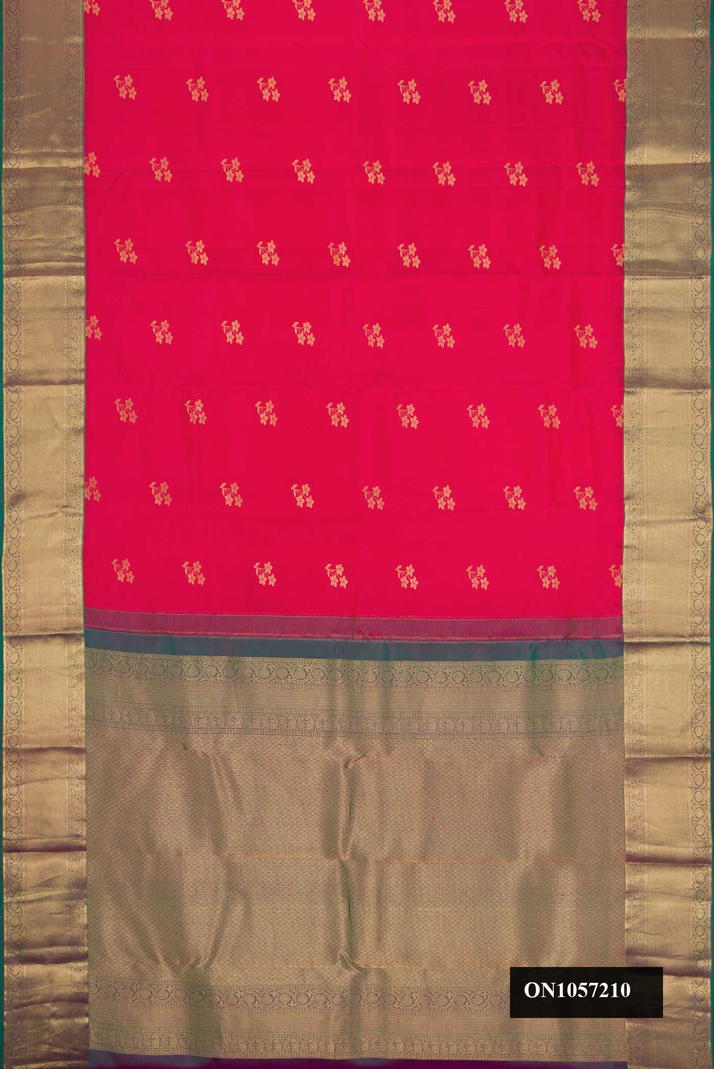Dark Pink Dual Tone Kanchipuram Silk Saree