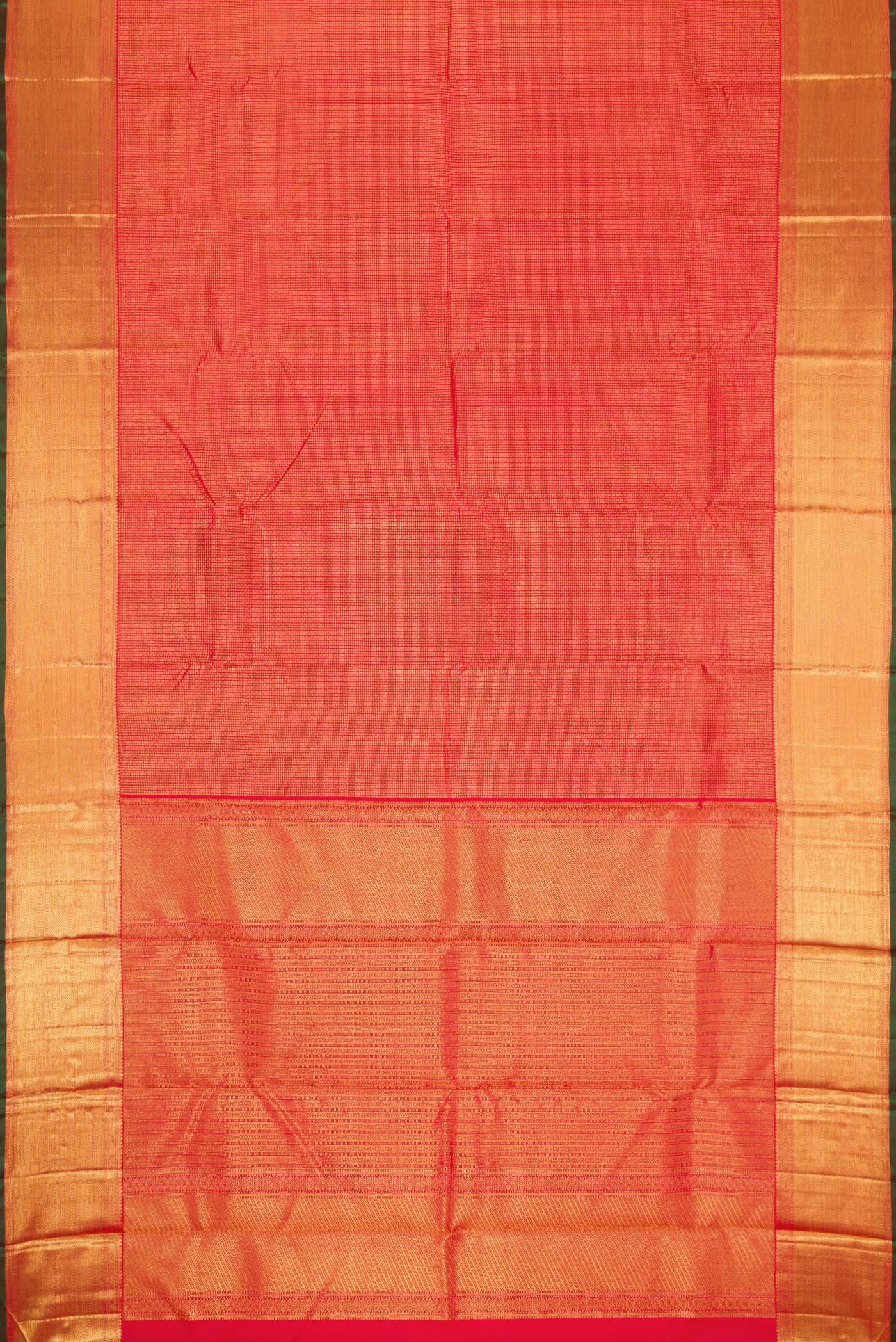 Orange Kanchipuram Silk Saree - Image 6