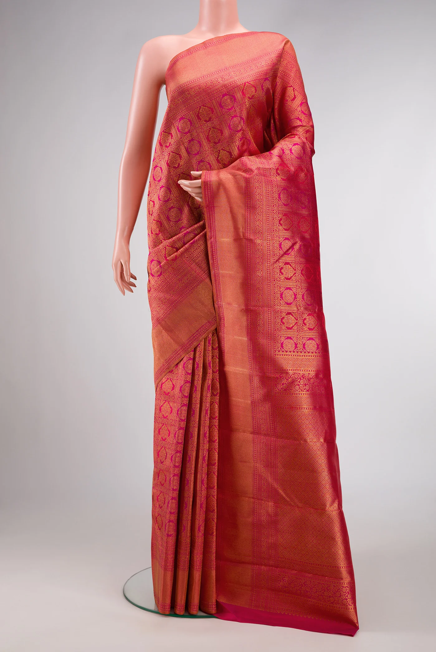 Pink Kanchipuram Silk Saree