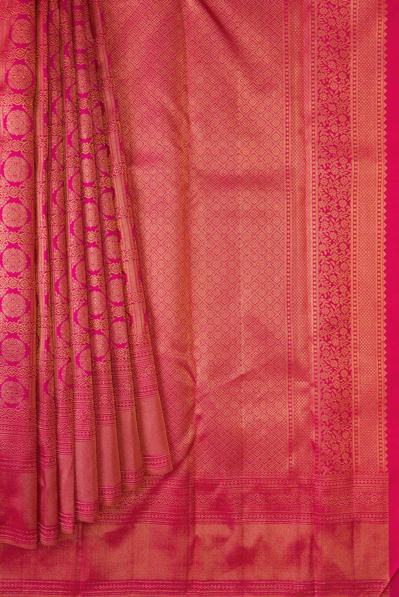 Pink Kanchipuram Silk Saree - Image 4