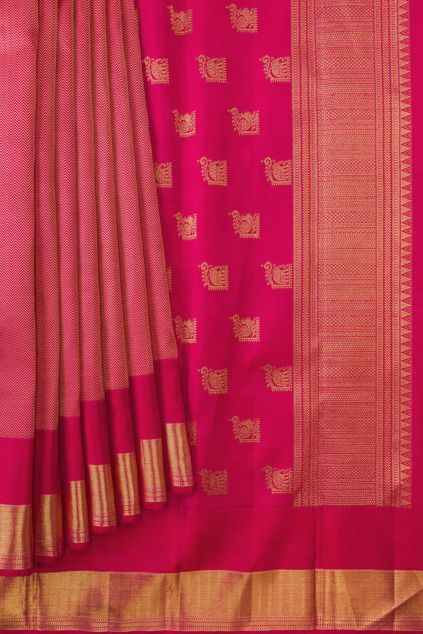 Pink Kanchipuram Silk Saree - Image 4