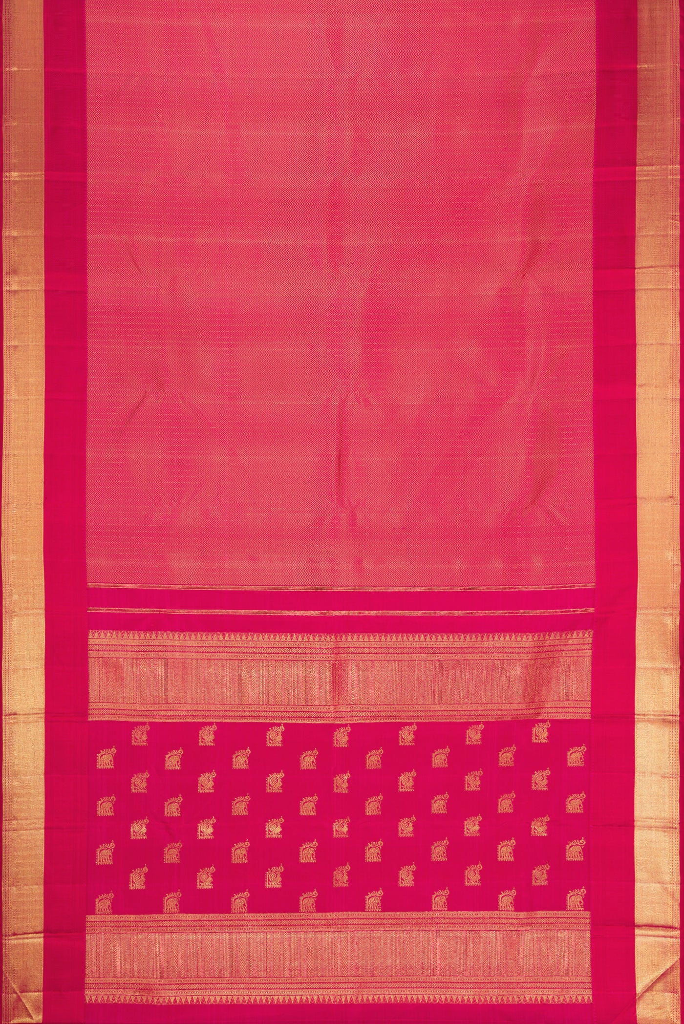 Pink Kanchipuram Silk Saree - Image 6