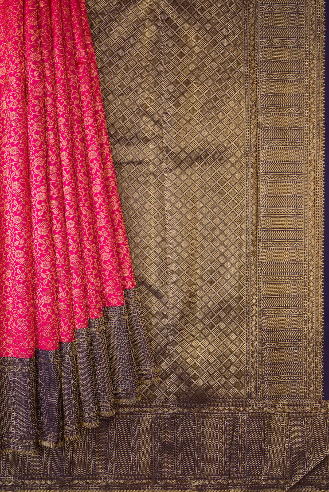Pink Kanchipuram Silk Saree - Image 4