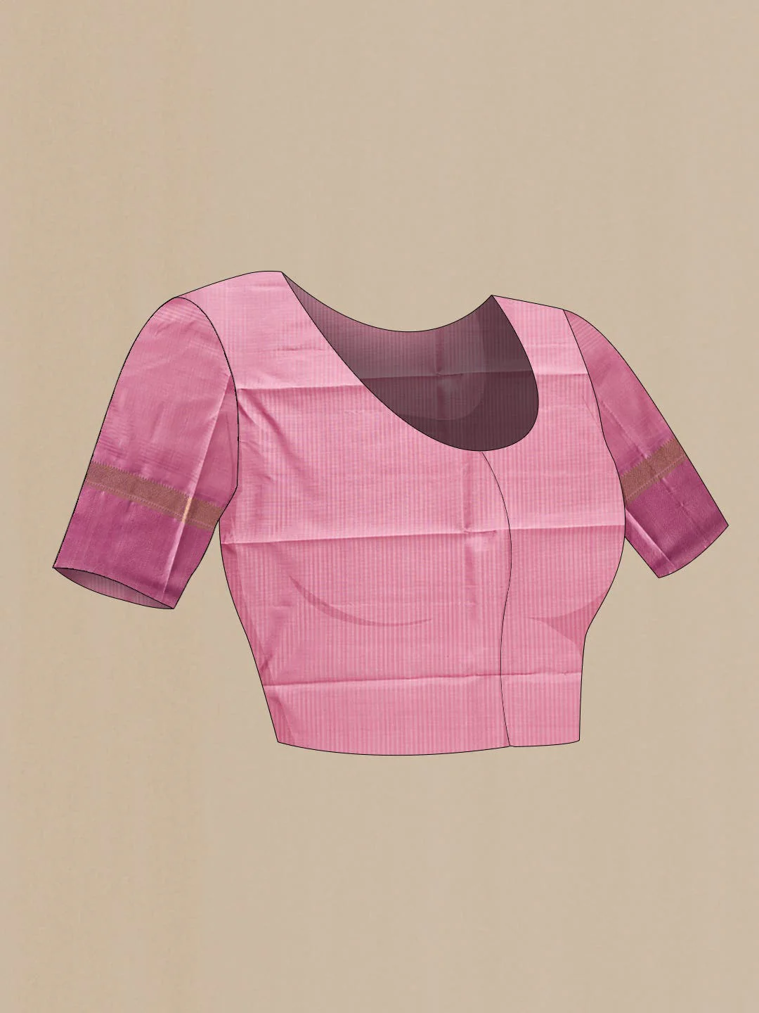 Pure Silk Pure Zari Dark Pink Dual Tone Kanchipuram Saree - Image 7