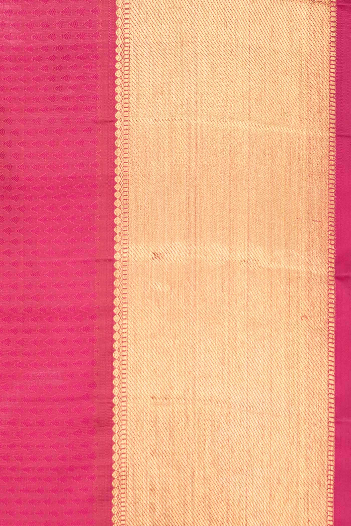 Pure Silk Pure Zari Dark Pink Dual Tone Kanchipuram Saree - Image 6