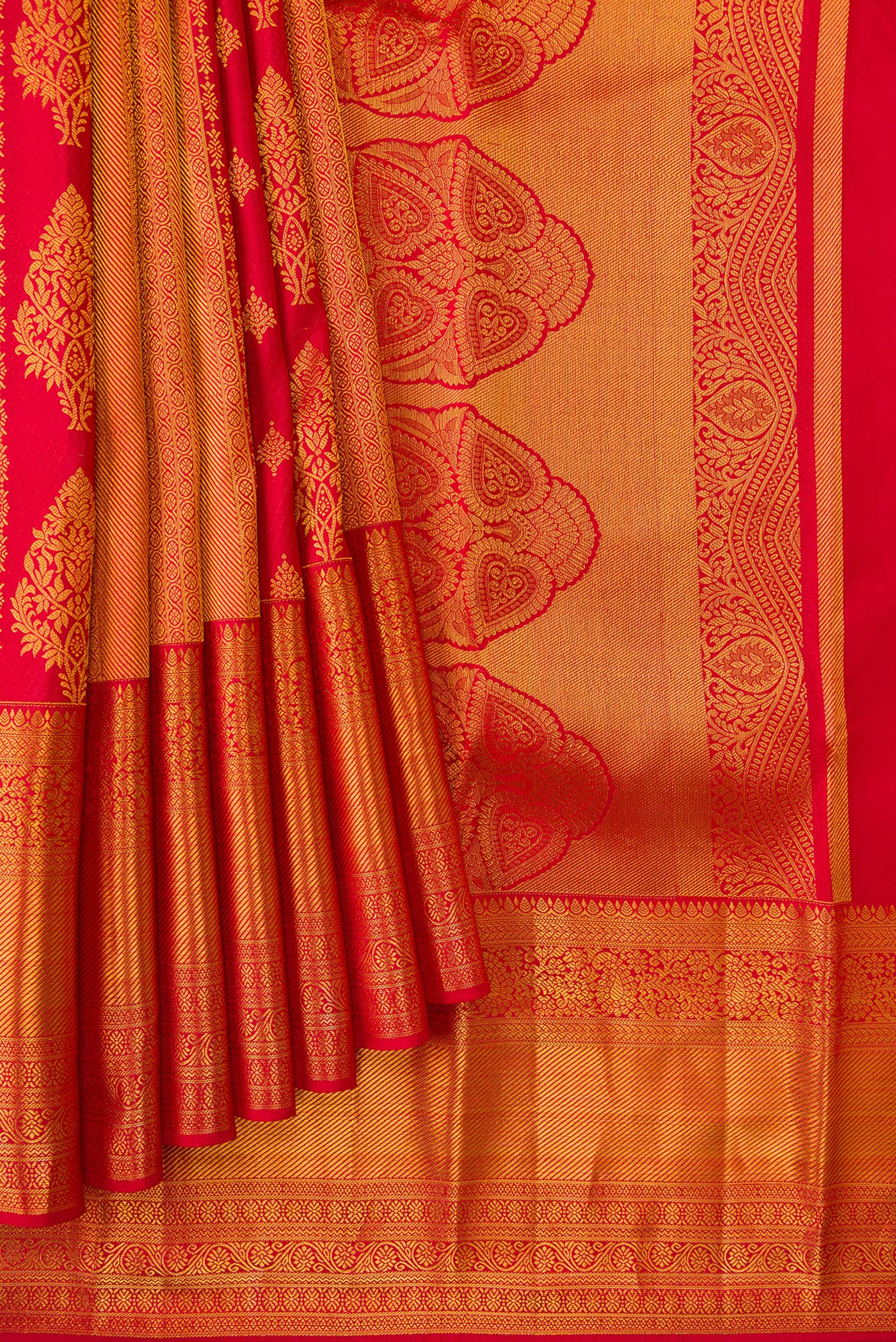 Red Kanjivaram Silk Saree - Image 4