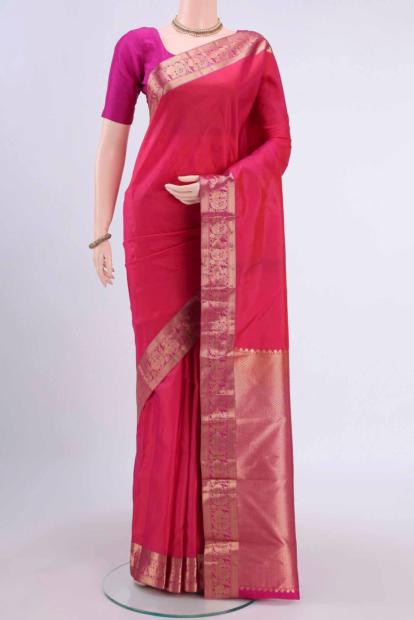 Pink Kanjivaram Silk Saree
