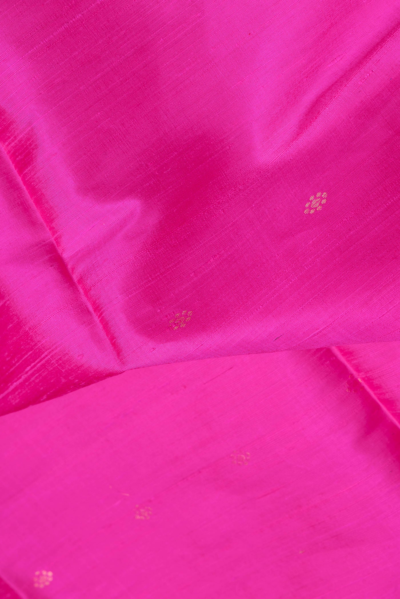 Rani Pink Raw Silk Saree - Image 2