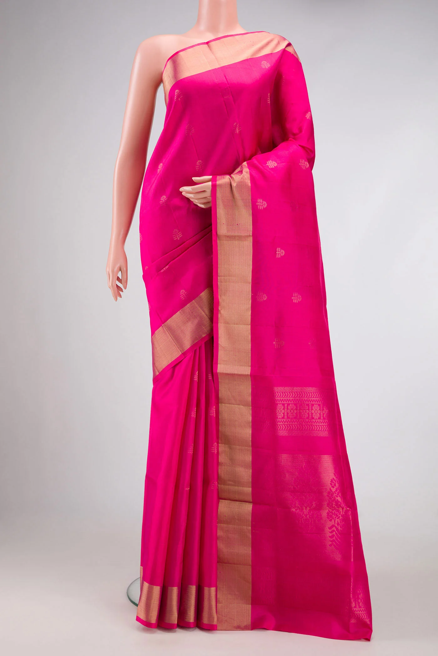 Dark Pink Soft Silk Saree