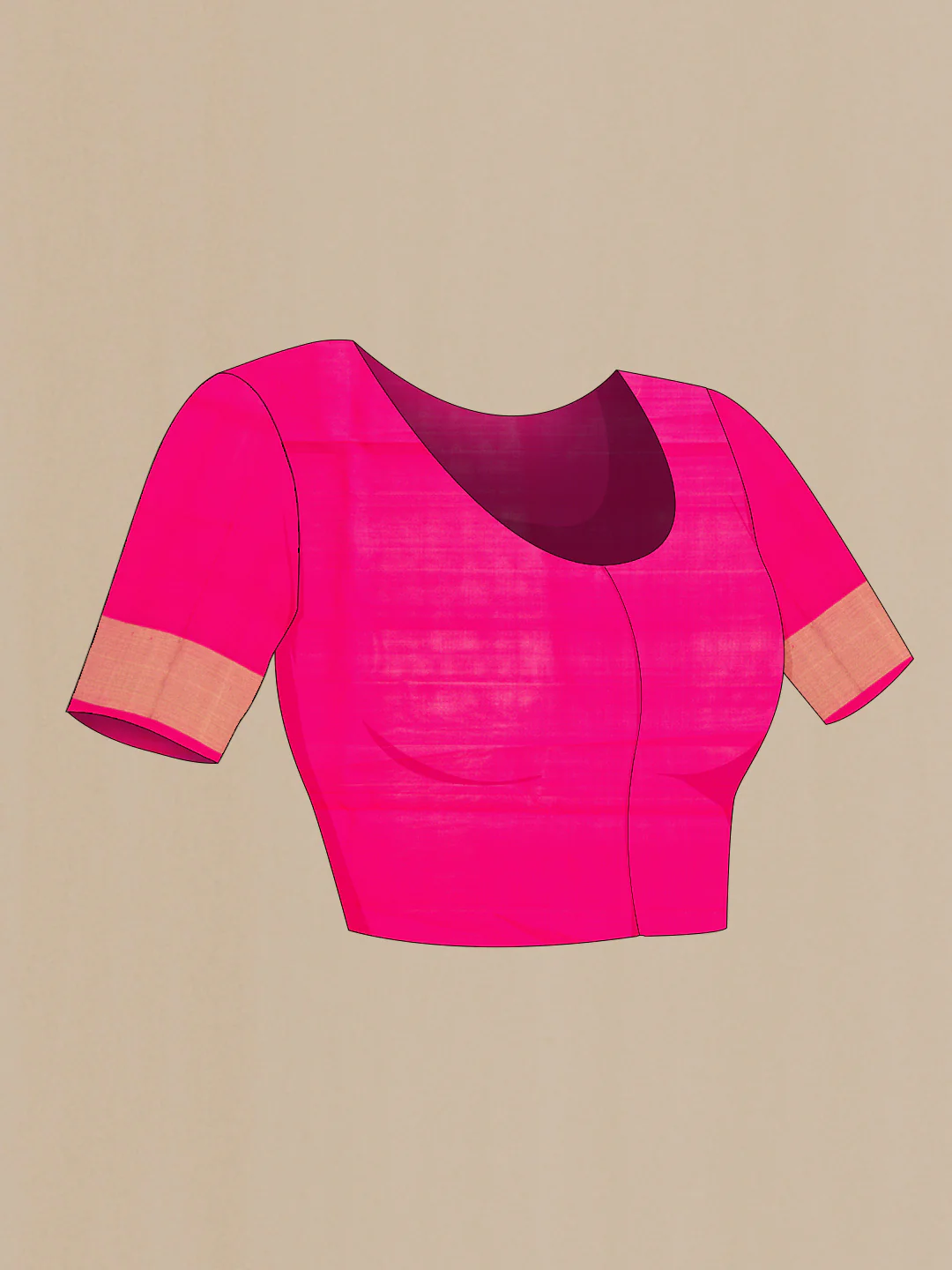 Dark Pink Soft Silk Saree - Image 4