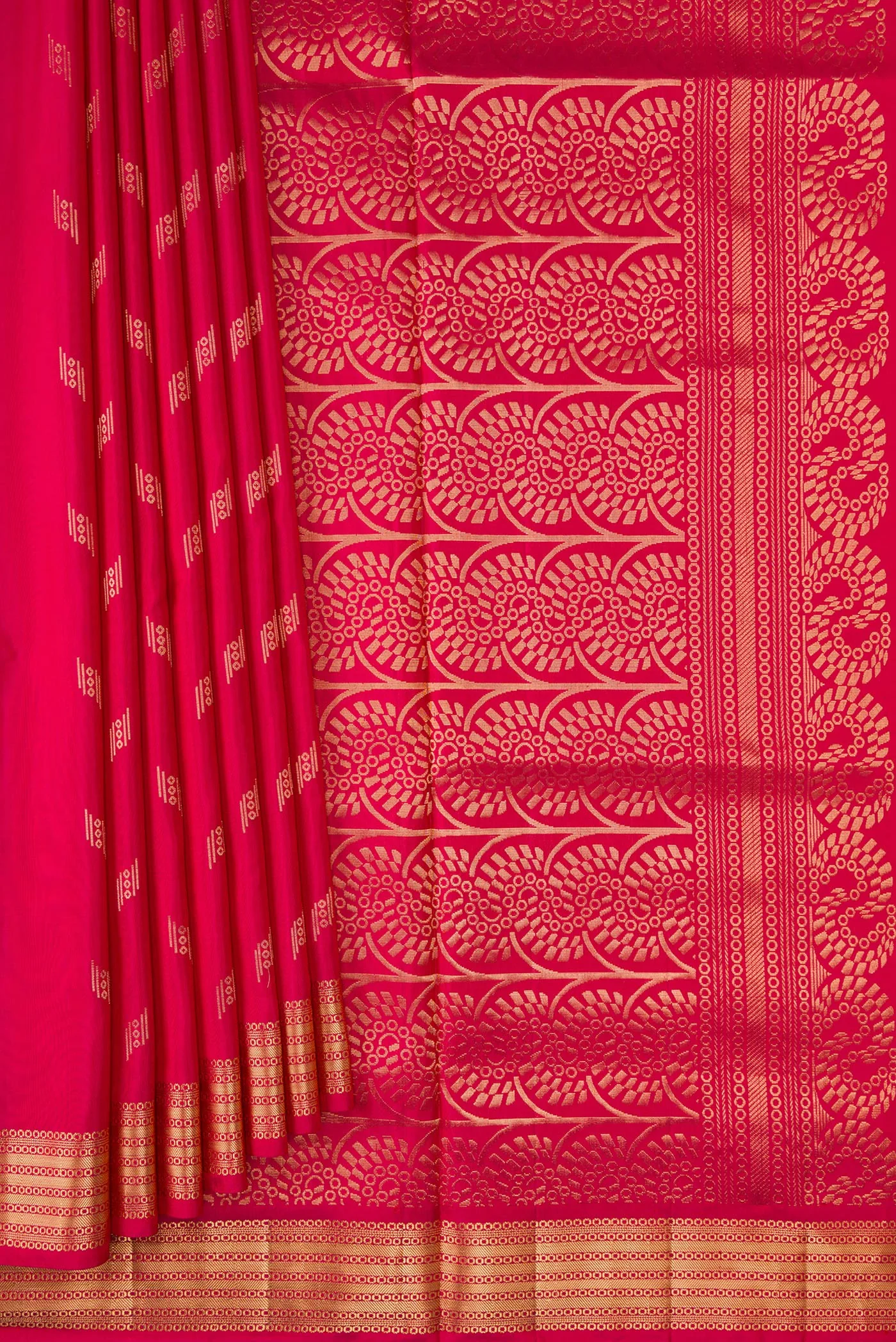 Pink Dual Tone Soft Silk Saree - Image 4