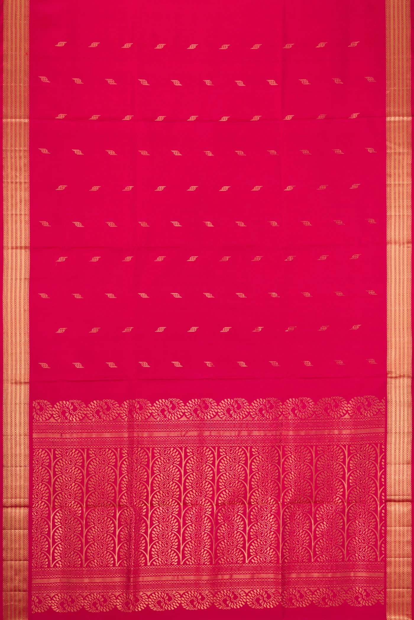 Pink Dual Tone Soft Silk Saree - Image 6