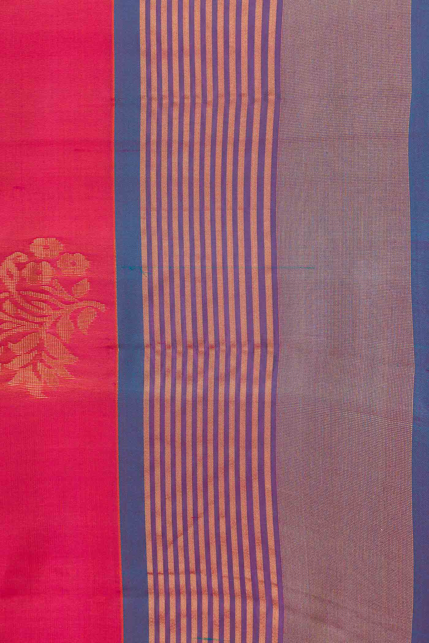Pink Soft Silk Saree - Image 3