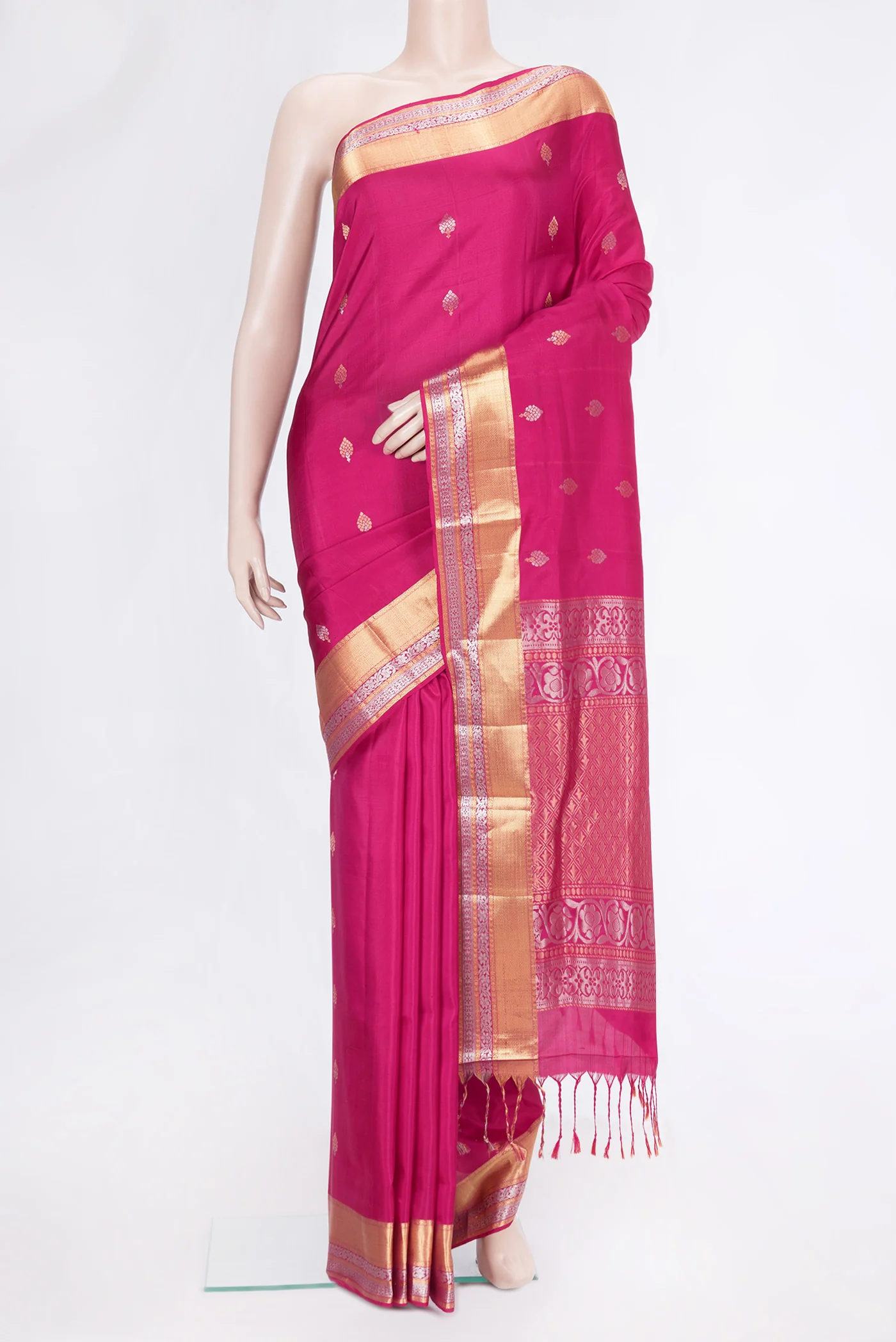 Dark Pink Soft Silk Saree