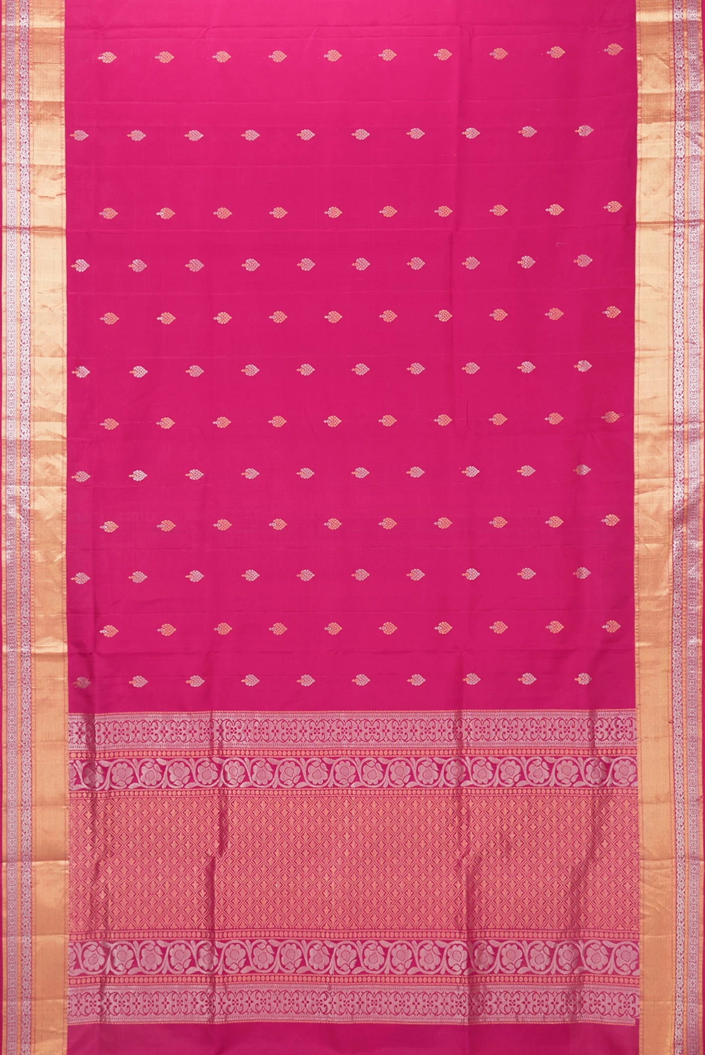 Dark Pink Soft Silk Saree - Image 6