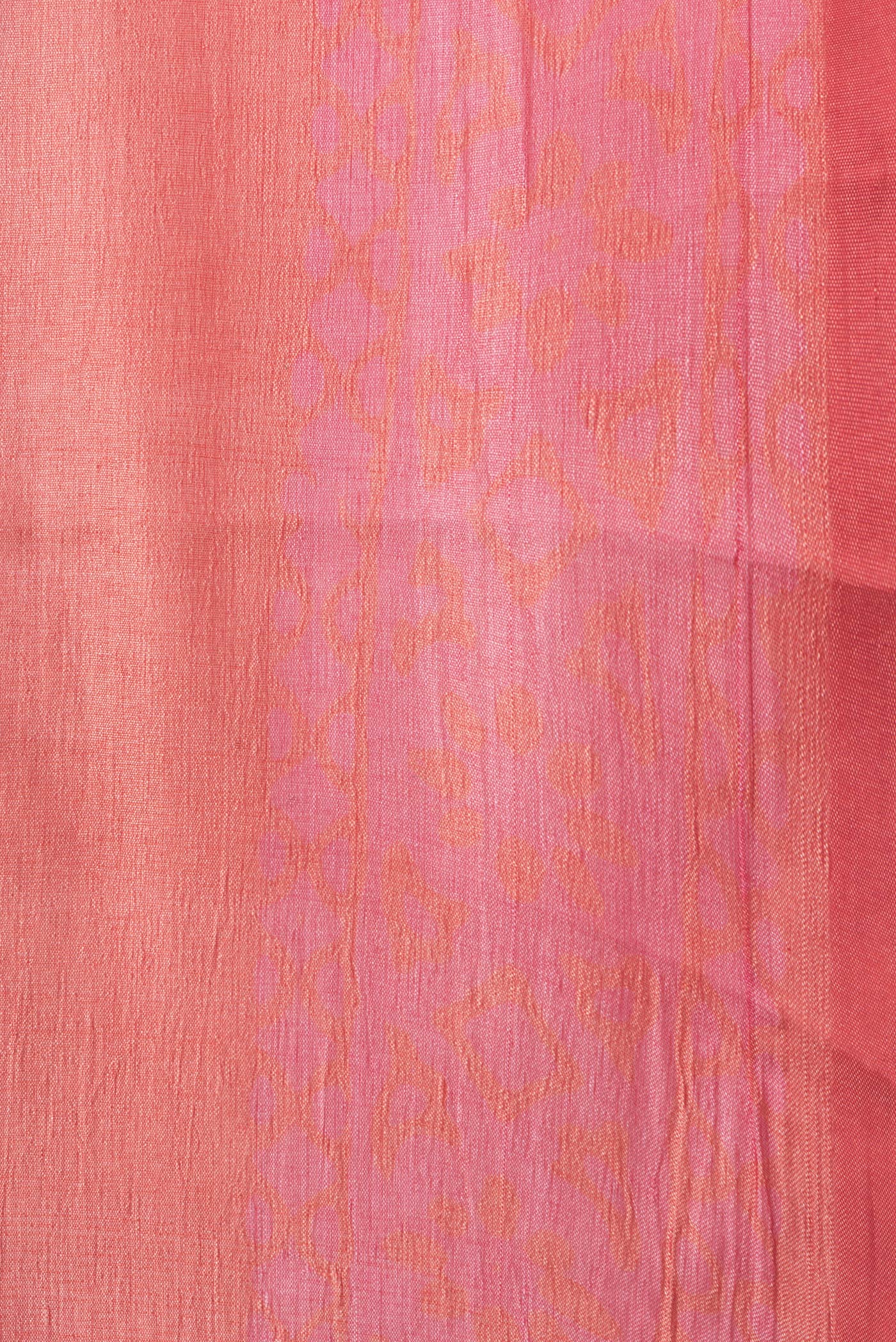 Brick Orange Printed Silk Saree - Image 3
