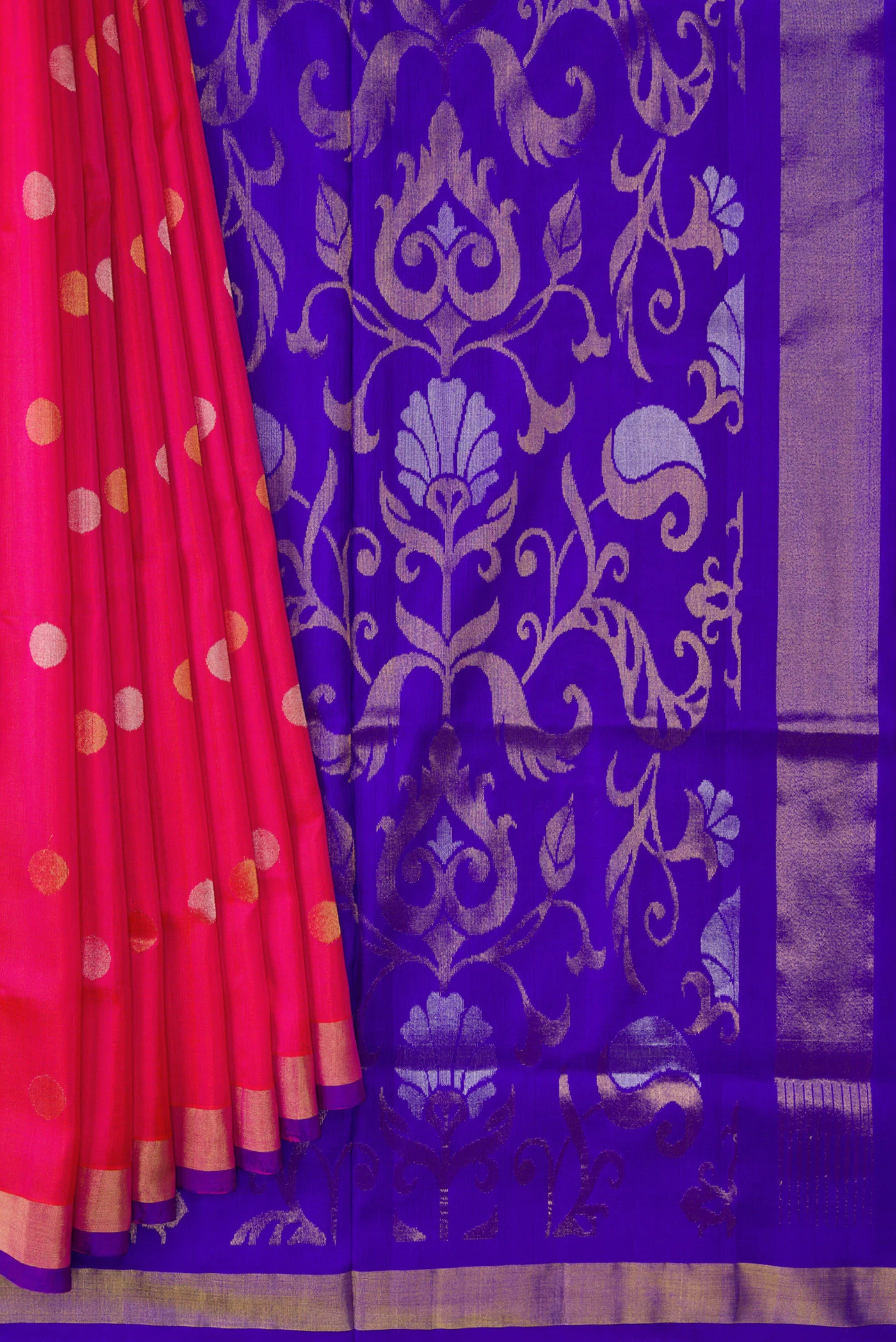 Pink Uppada Silk Saree - Image 4