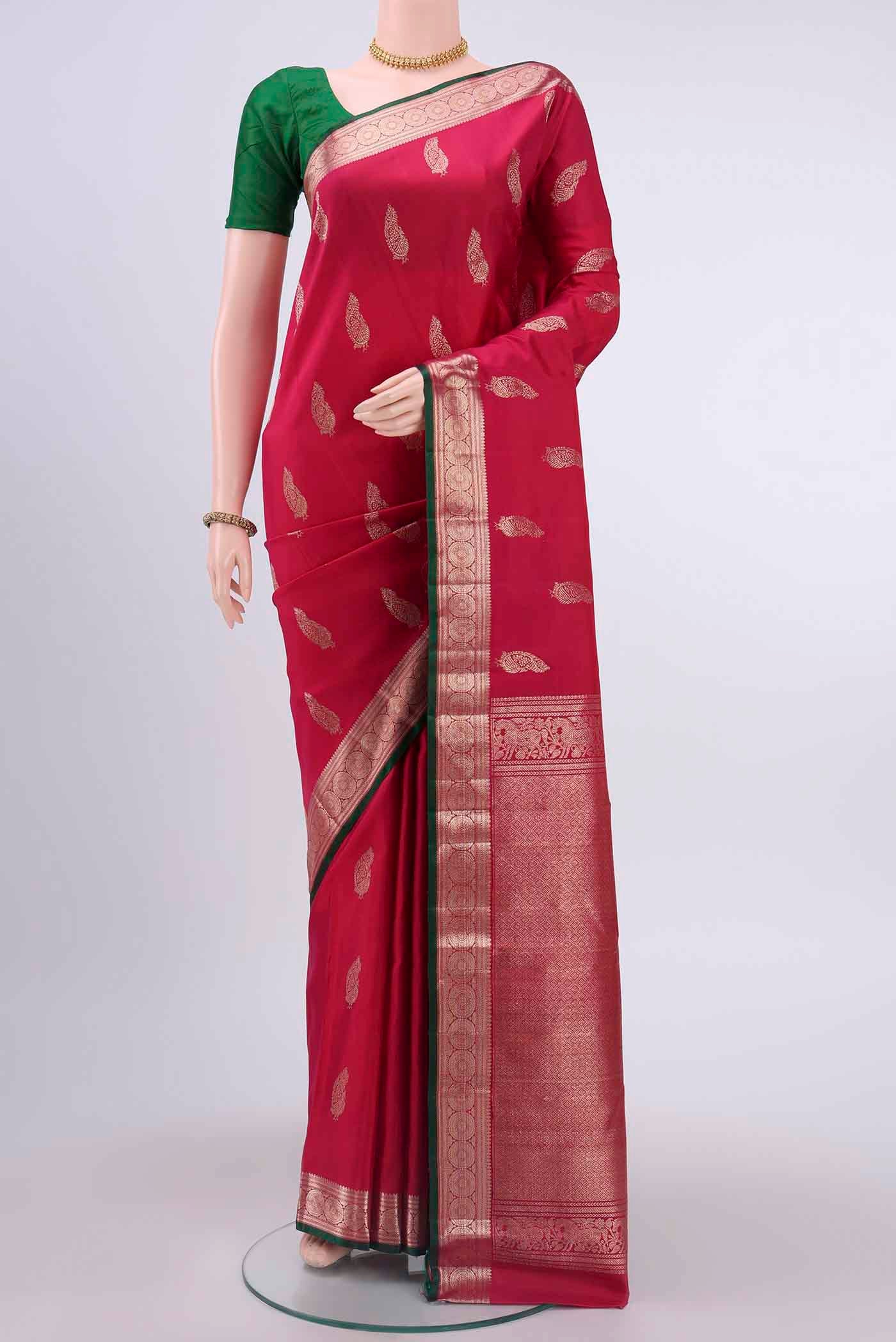 Dark Pink Kanchipuram Saree