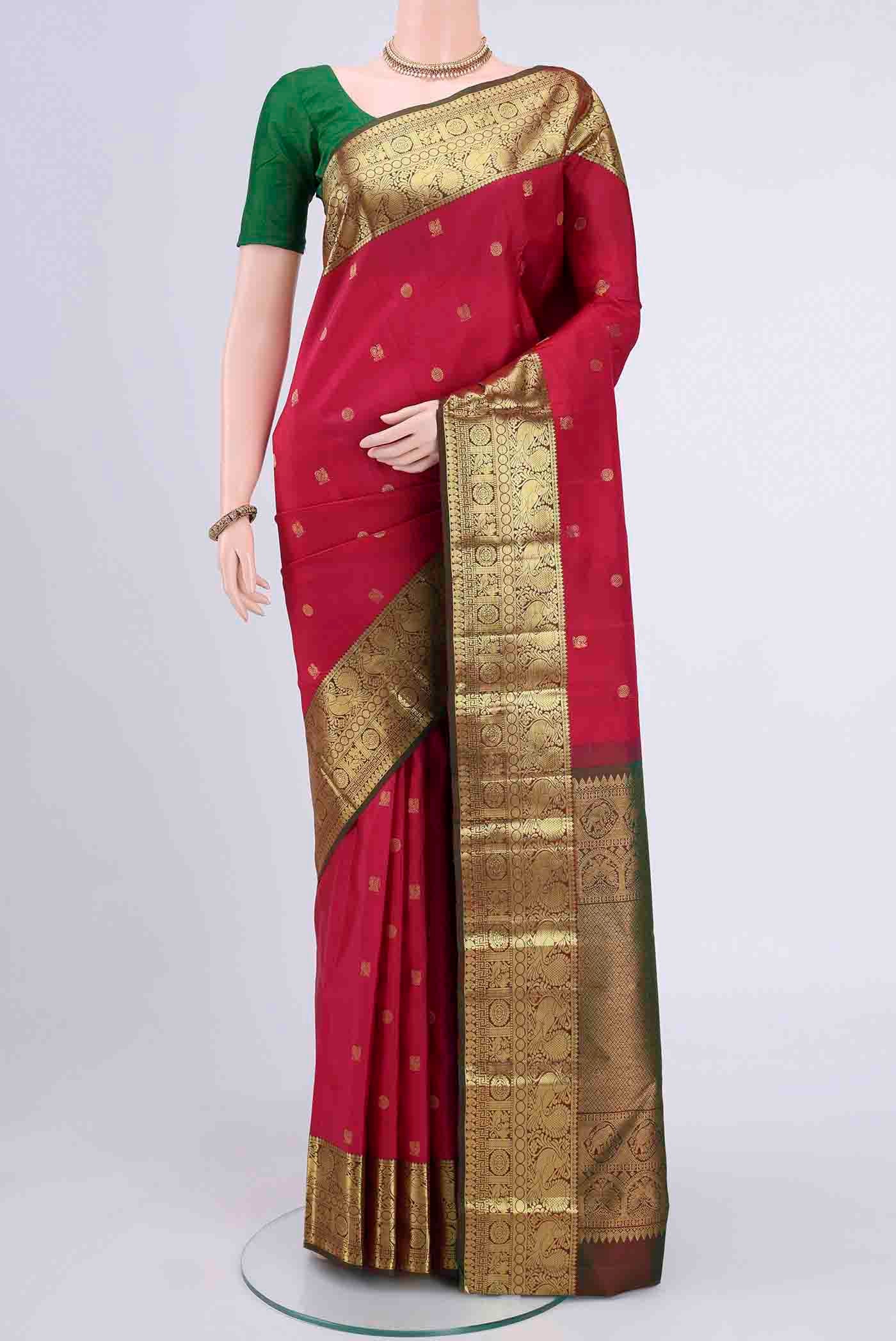 Dark Pink Kanchipuram Saree