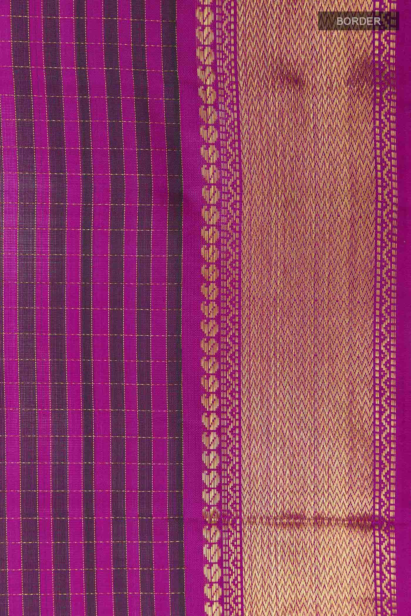 Dark Pink Kanchipuram Silk Saree - Image 3