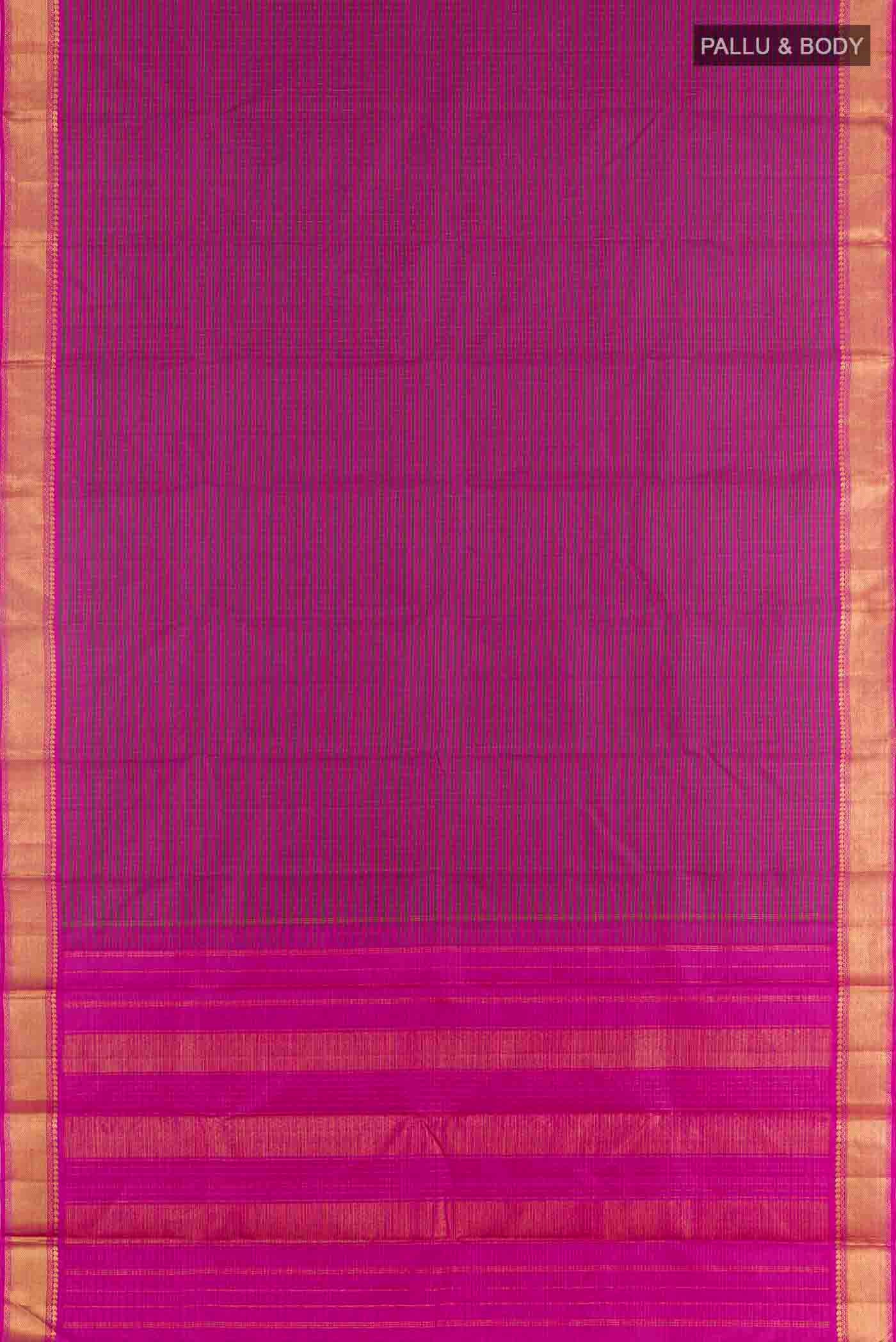 Dark Pink Kanchipuram Silk Saree - Image 6