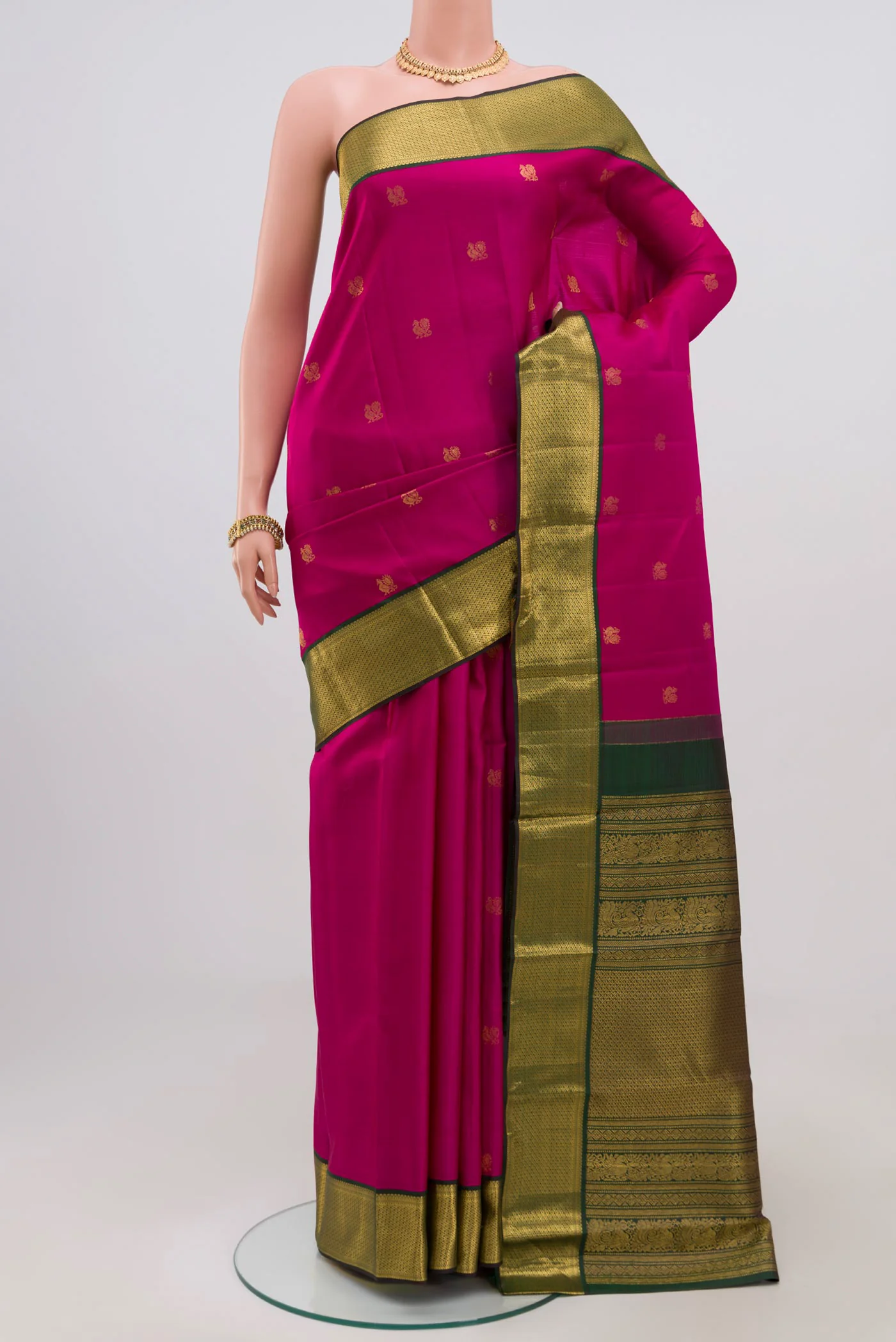 Pink Kanchipuram Silk Saree