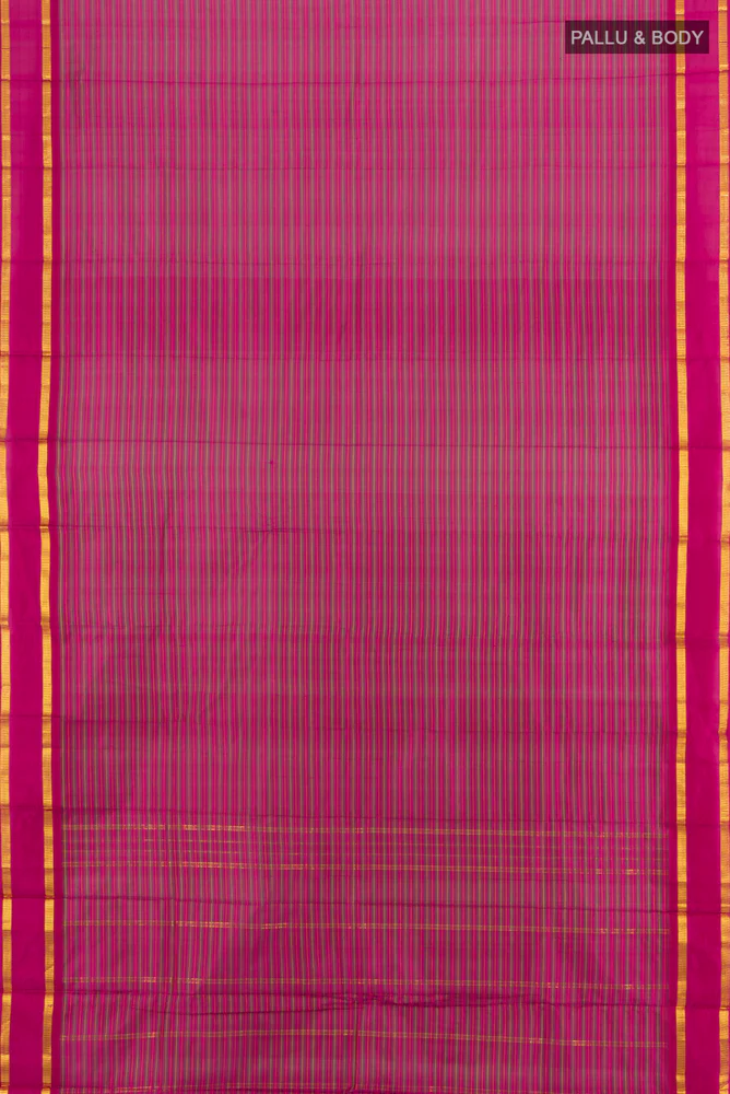 Dark Pink Kanchipuram Silk Saree - Image 4