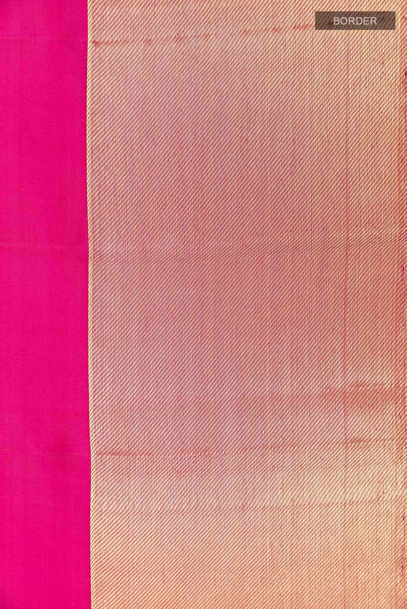 Dark Pink Kanjivaram Silk Saree - Image 5