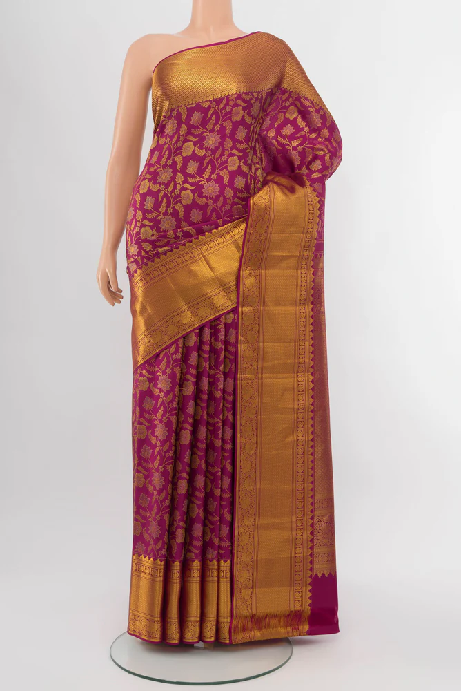 Magenta Kanjivaram Silk Saree