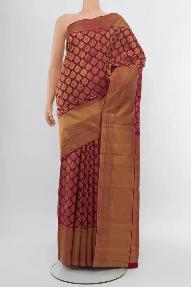 Maroon Kanjivaram Silk Saree