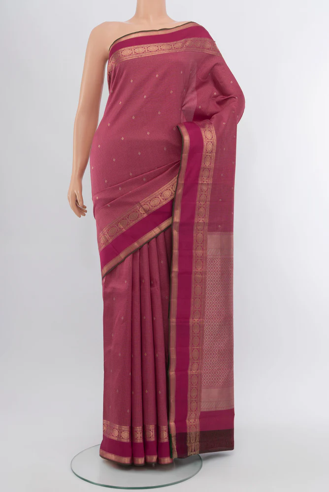 Magenta Kanjivaram Silk Saree