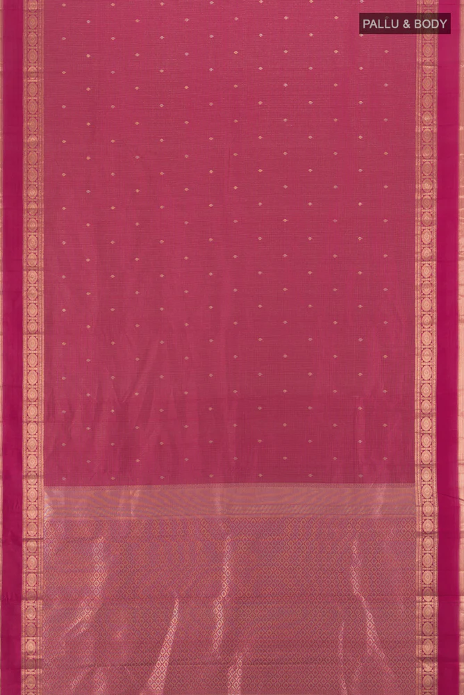 Magenta Kanjivaram Silk Saree - Image 5