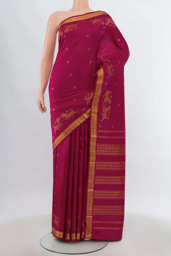 Magenta Kanjivaram Silk Saree