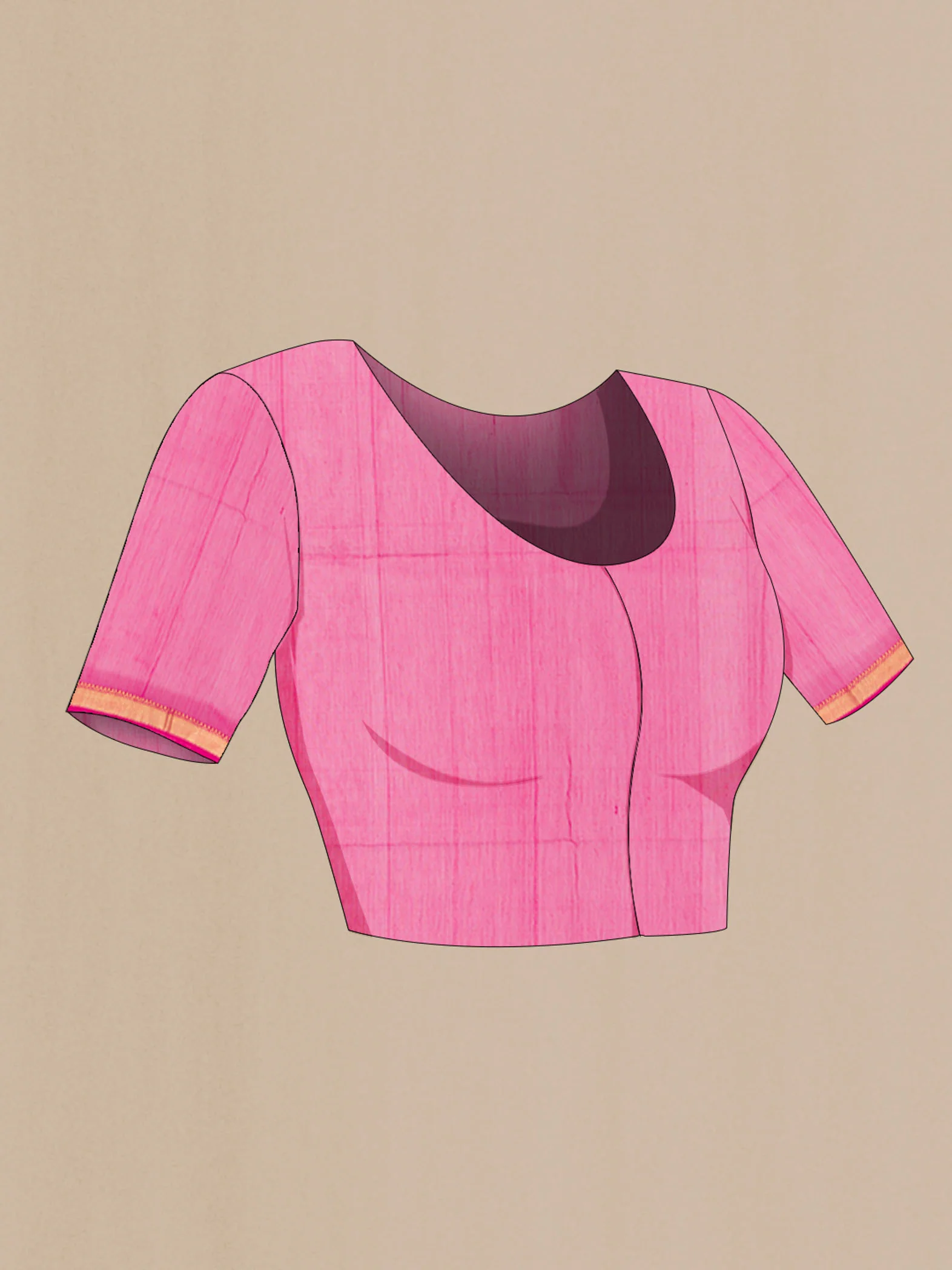 Dark Pink Maheshwari Silk Cotton Saree - Image 4