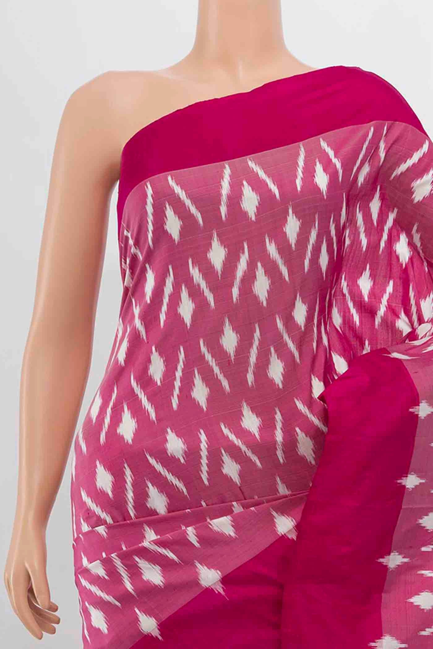 Pink Pochampally Silk Saree - Image 2
