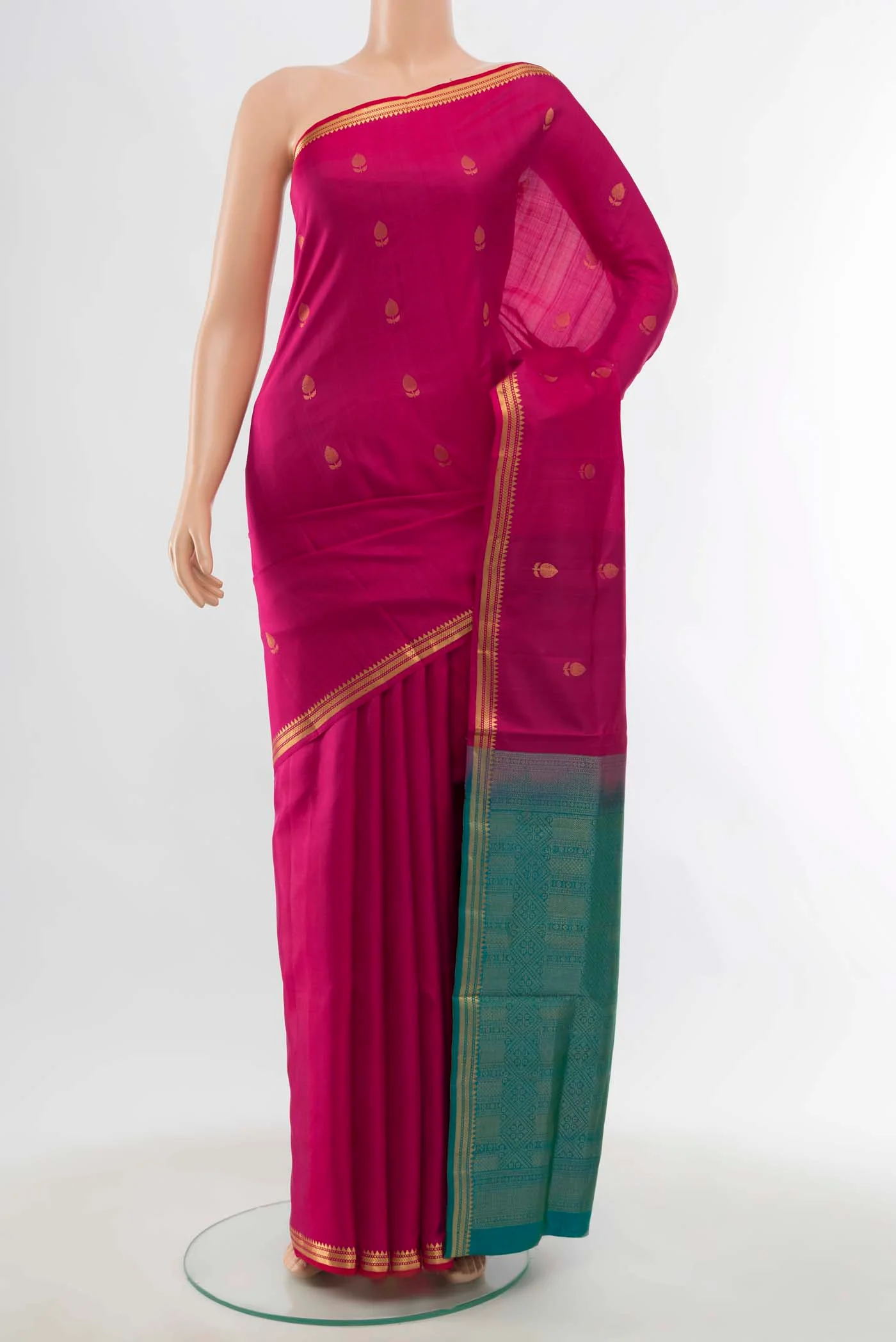 Dark Pink Soft Silk Saree