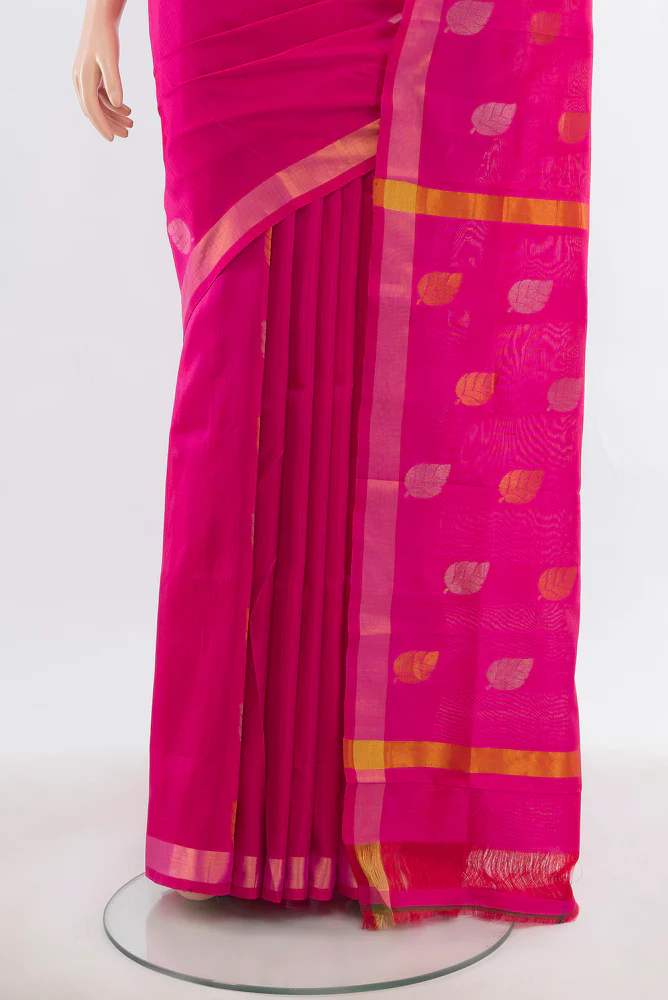 Pink Uppada Silk Saree - Image 3