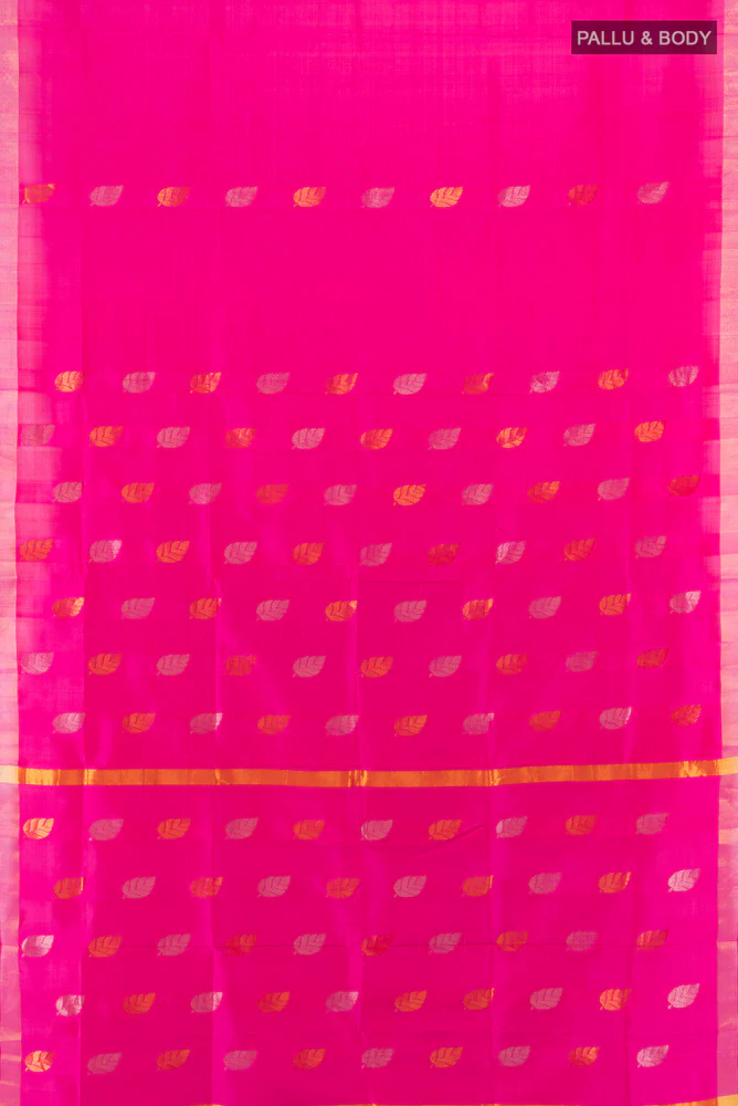 Pink Uppada Silk Saree - Image 5