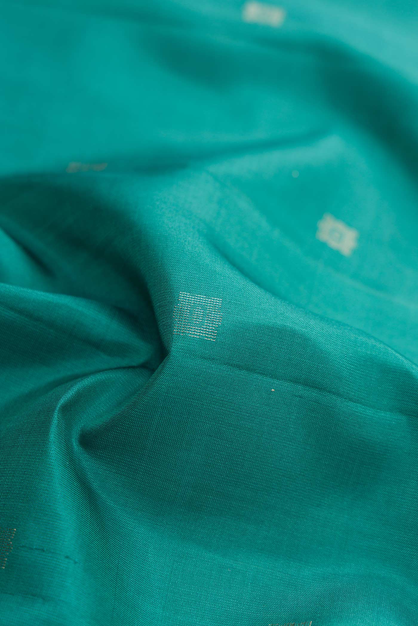 Teal Soft Silk Saree - Image 2