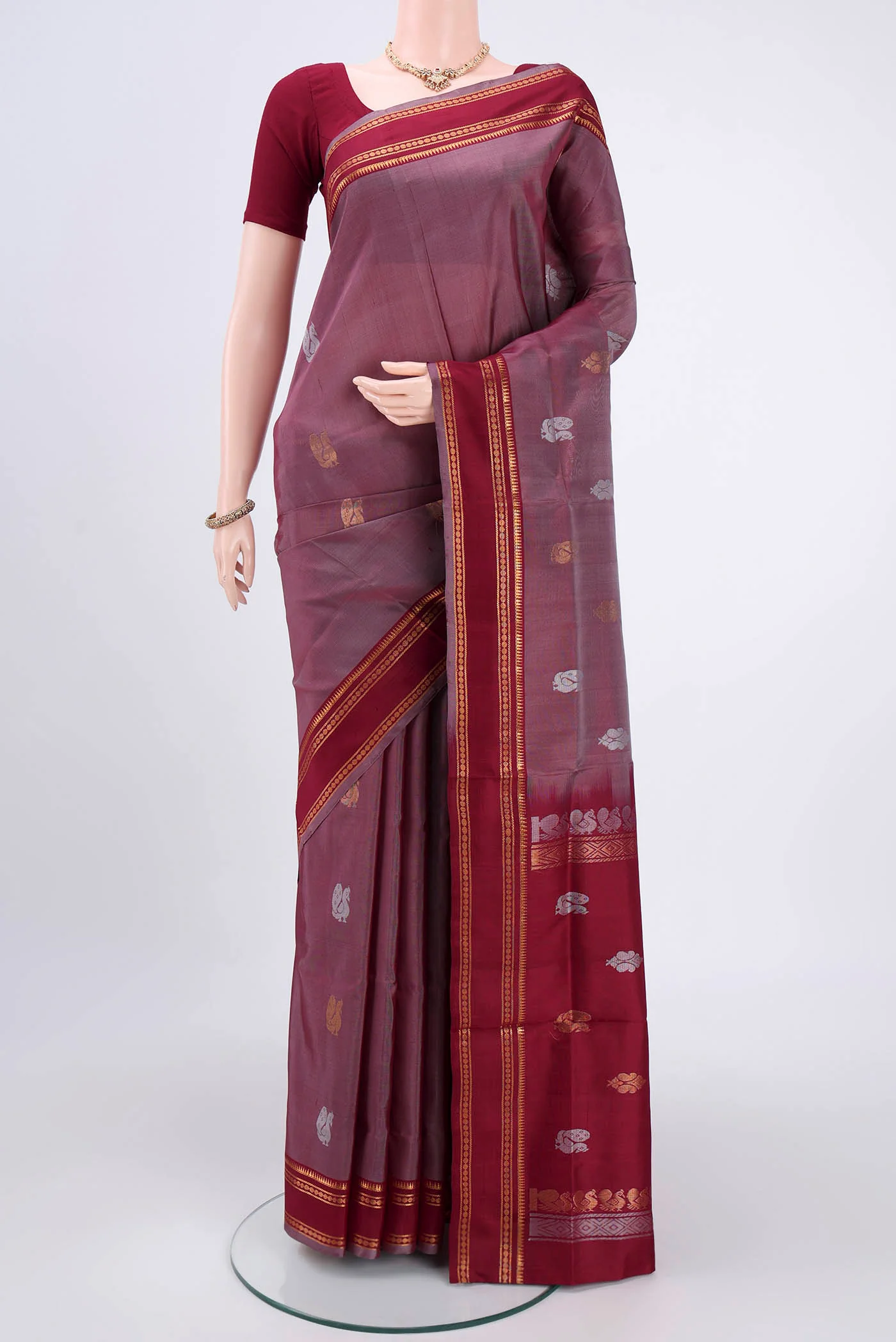 Mauve Uppada Silk Saree